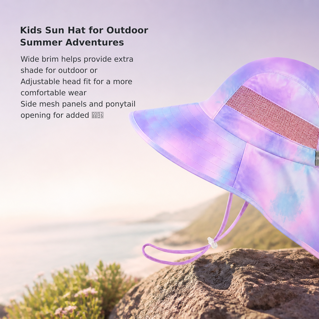 Boys’ UPF Sun Hat with Neck Flap, Ages 2–9