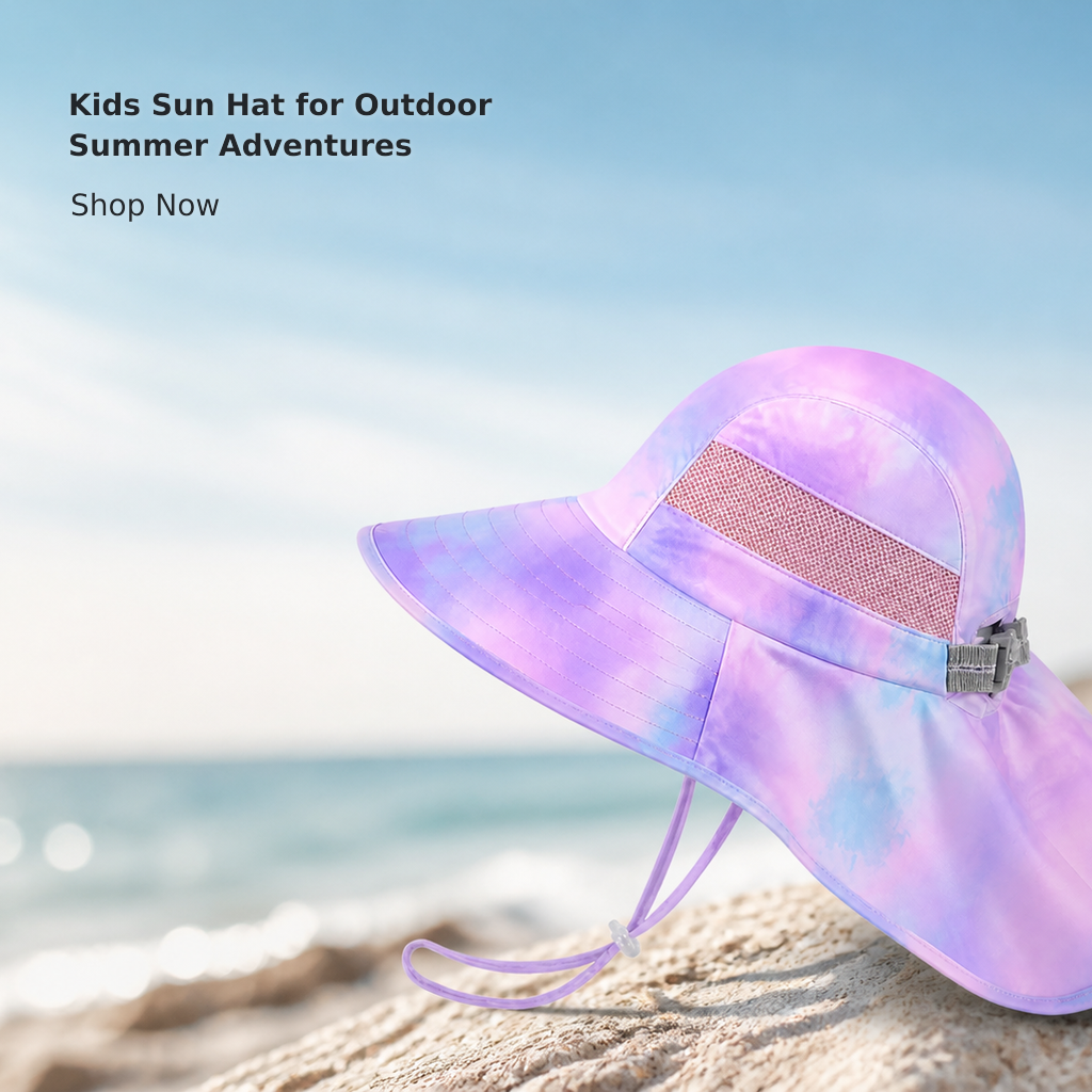 Boys’ UPF Sun Hat with Neck Flap, Ages 2–9