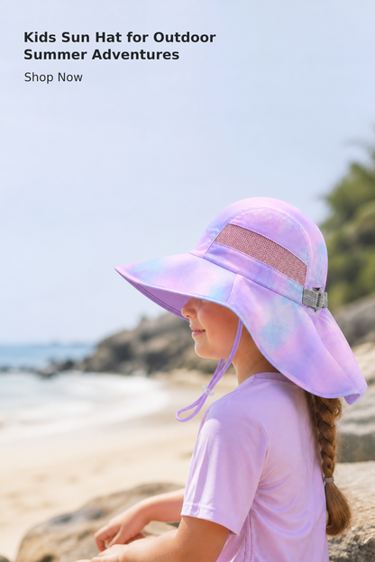 Boys’ UPF Sun Hat with Neck Flap, Ages 2–9